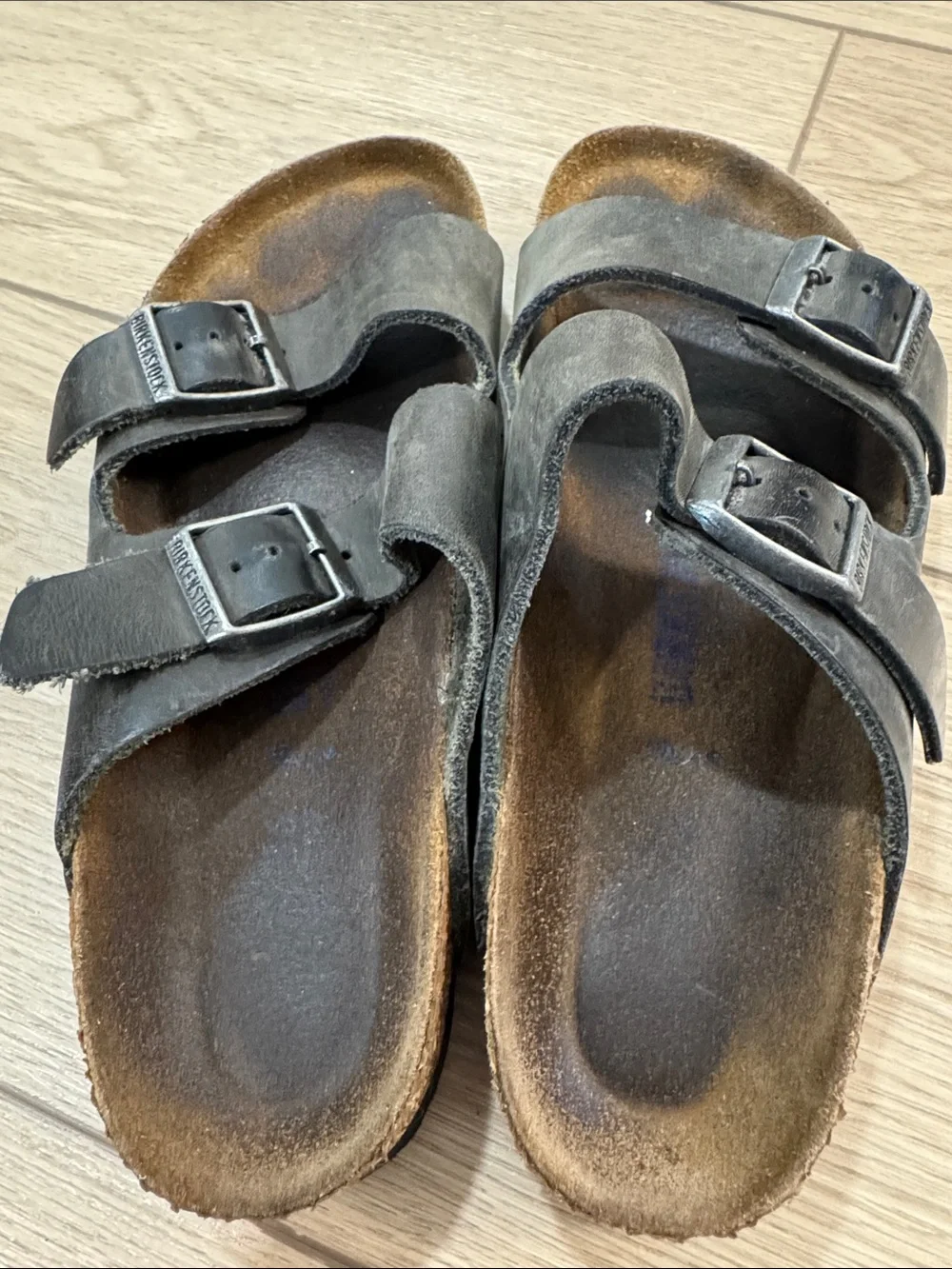 Birkenstock Arizona Gray Sandals Granola Camp Trendy Hiking Travel sz 36/5.5